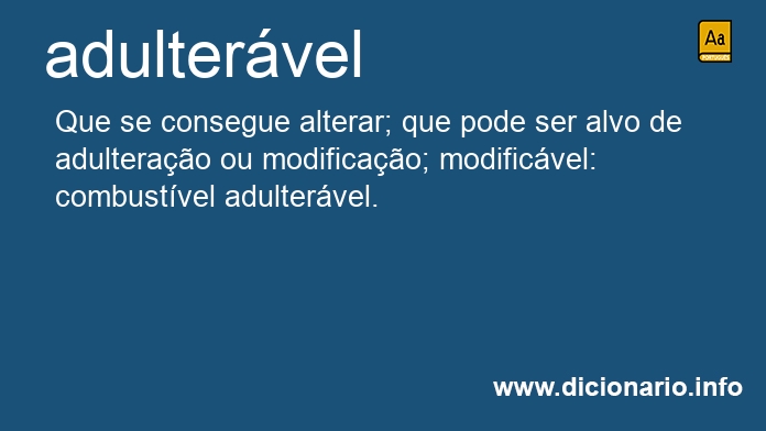 Significado de adultervel