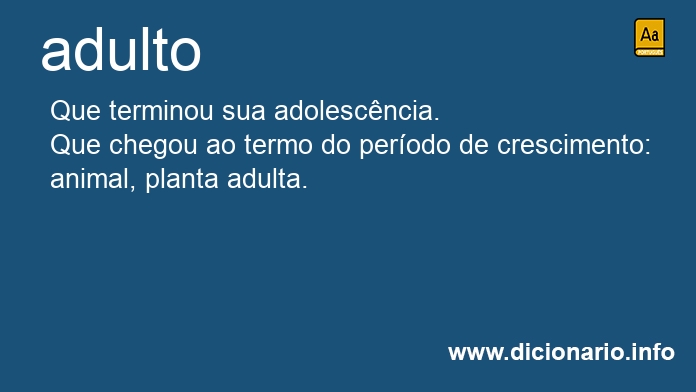 Significado de adulto