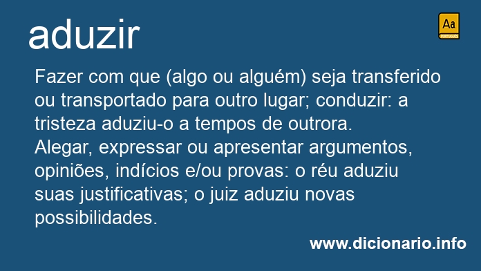 Significado de aduzes