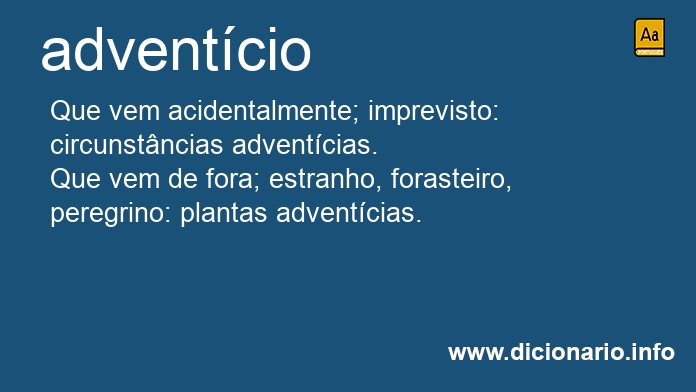 Significado de adventcios