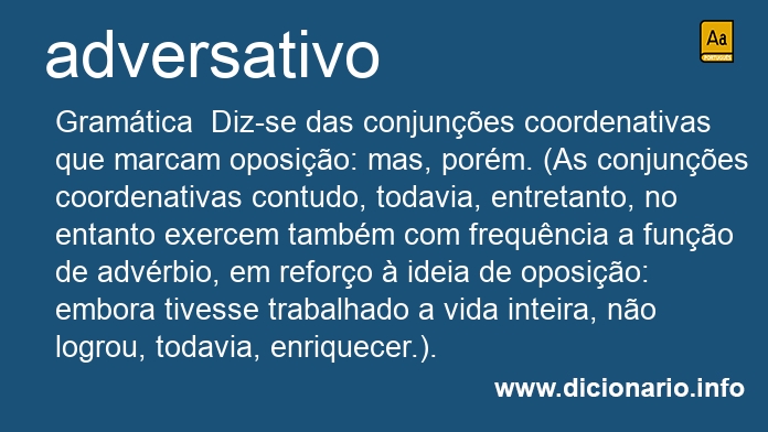 Significado de adversativo