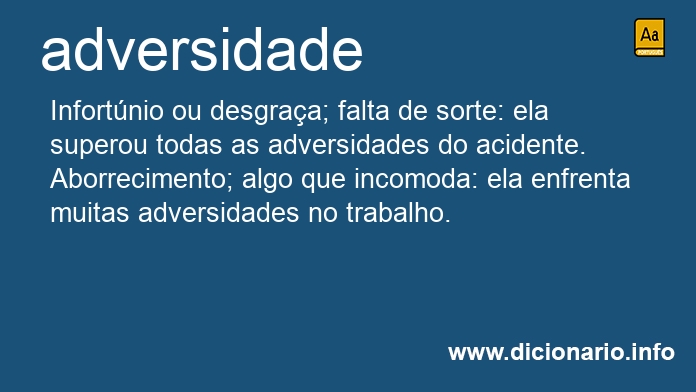 Significado de adversidade