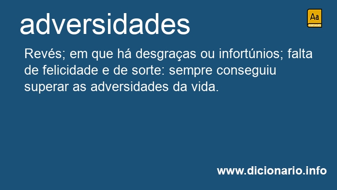 Significado de adversidades