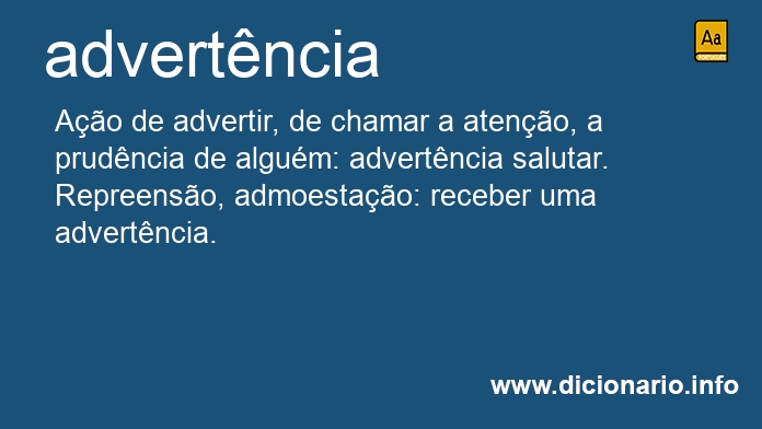 Significado de advertncia