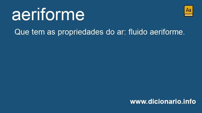 Significado de aeriformes