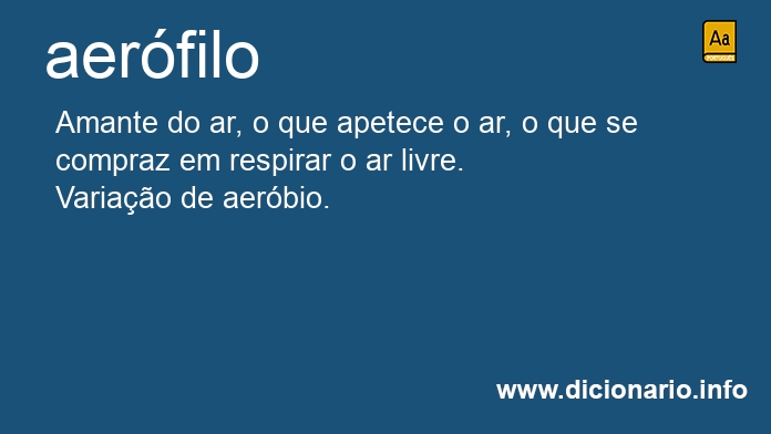 Significado de aerfilo