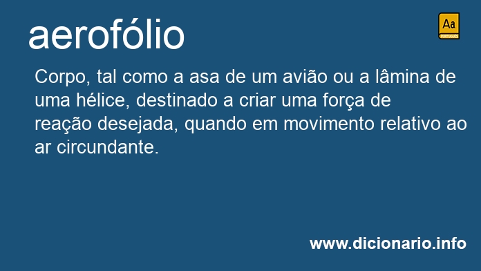 Significado de aeroflio