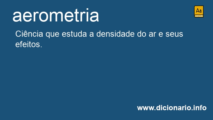 Significado de aerometria