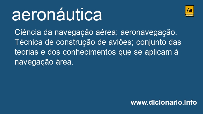 Significado de aeronutica