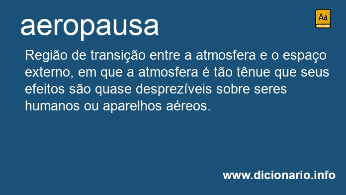 Significado de aeropausa