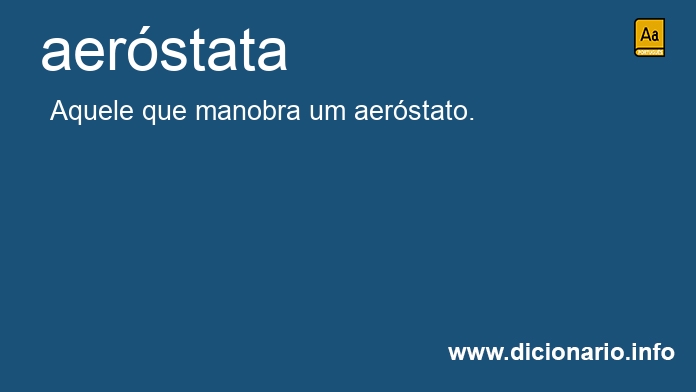 Significado de aerstata