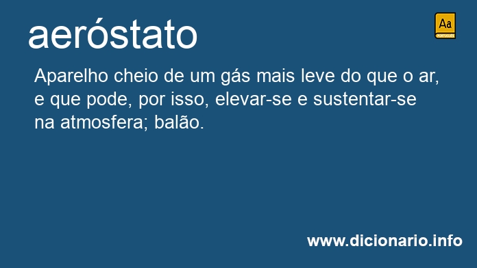 Significado de aerstato