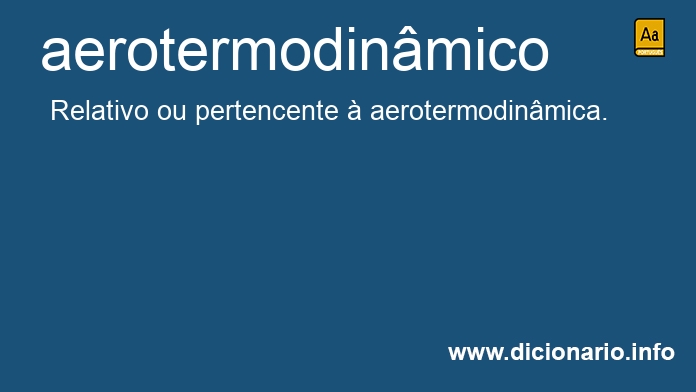 Significado de aerotermodinmico