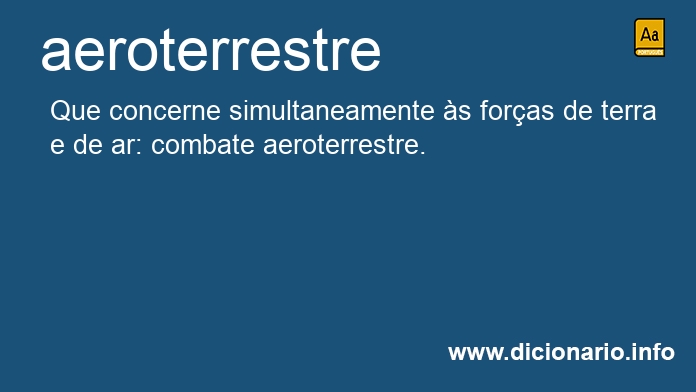 Significado de aeroterrestre