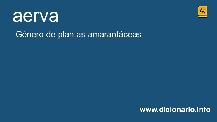 Significado de aerva
