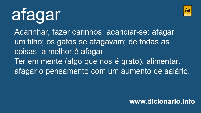 Significado de afagar