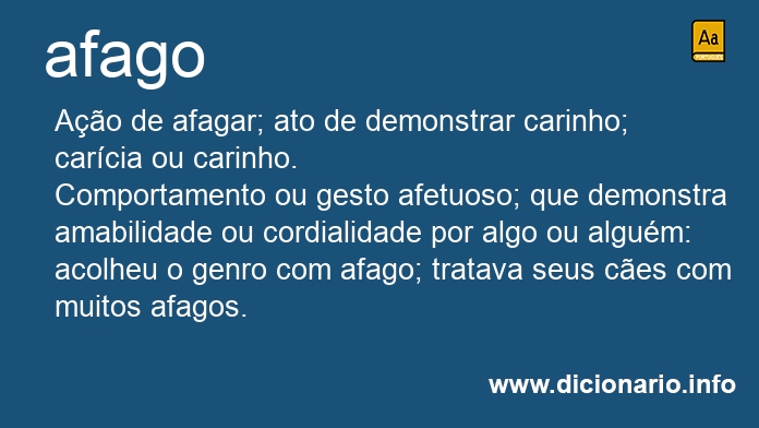 Significado de afagos