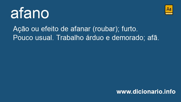 Significado de afano