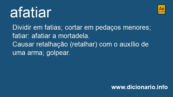 Significado de afatiar