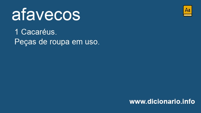 Significado de afavecos