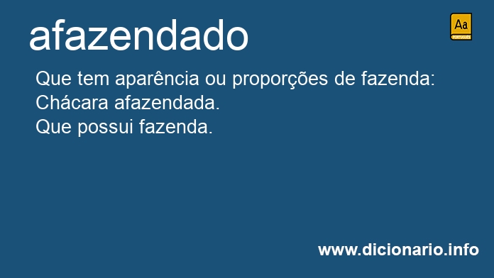 Significado de afazendados