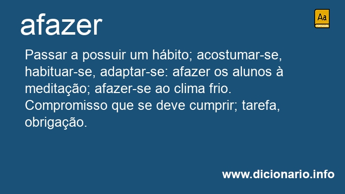 Significado de afazer