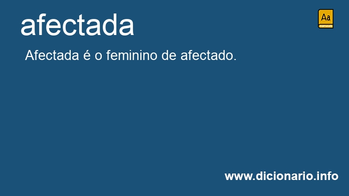 Significado de afectada