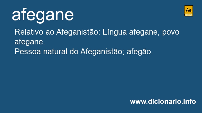 Significado de afegane