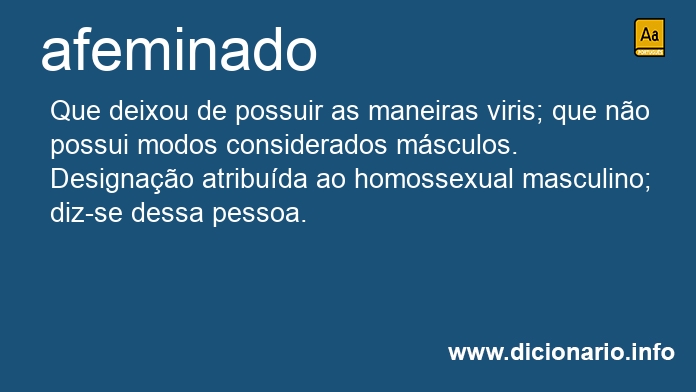 Significado de afeminado