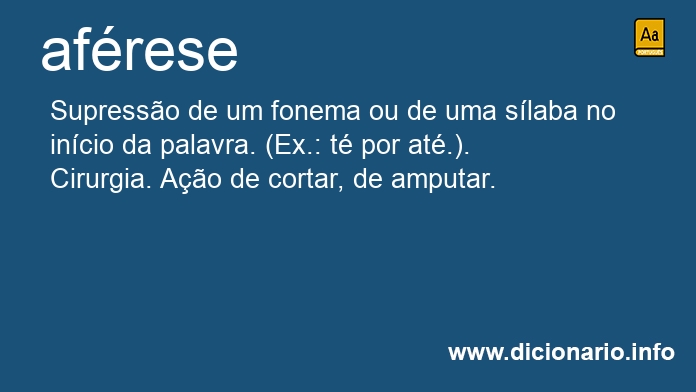 Significado de afrese