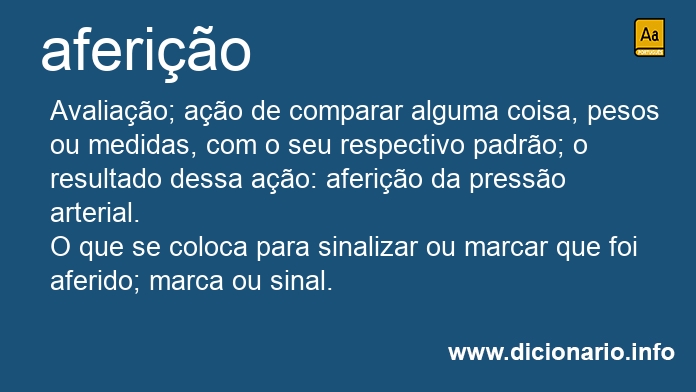 Significado de aferio