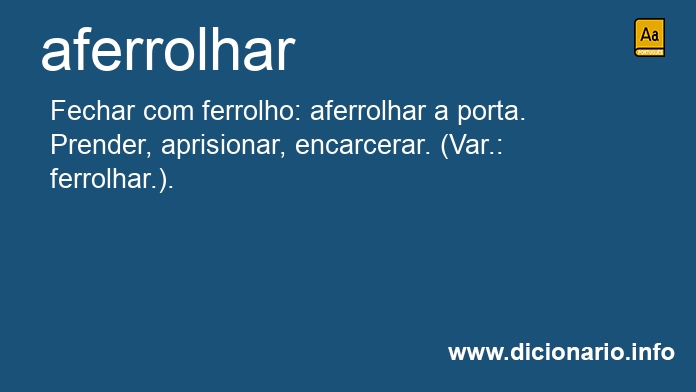 Significado de aferrolha