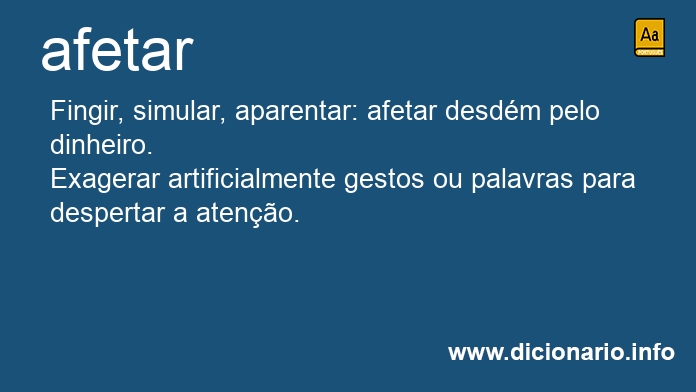 Significado de afetar