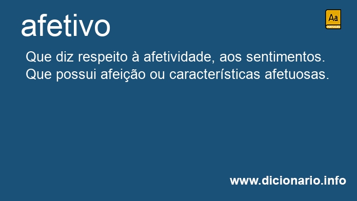 Significado de afetivos