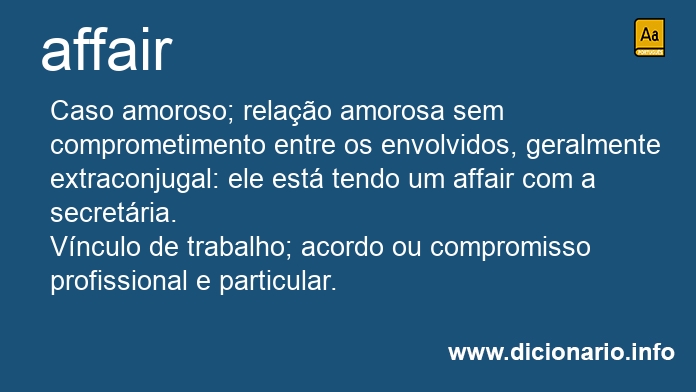 Significado de affair