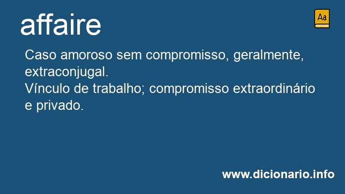Significado de affaire