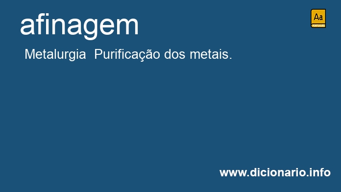 Significado de afinagem