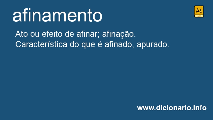 Significado de afinamento