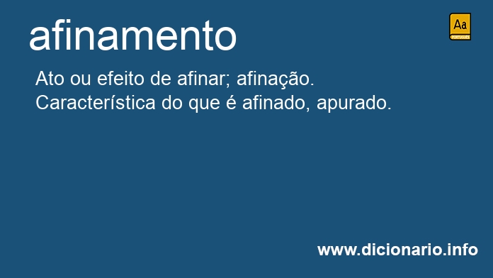 Significado de afinamento