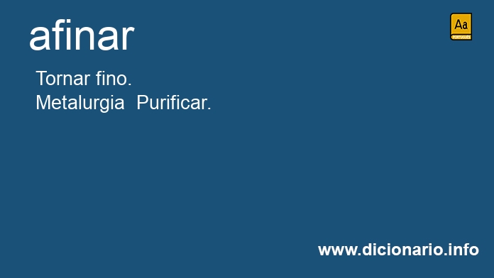 Significado de afinaste