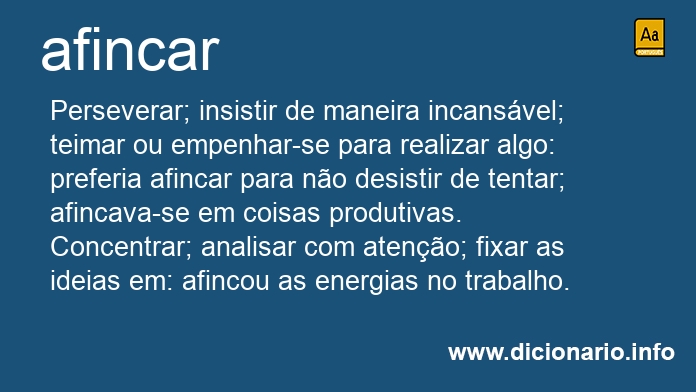 Significado de afincarei