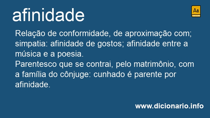 Significado de afinidades