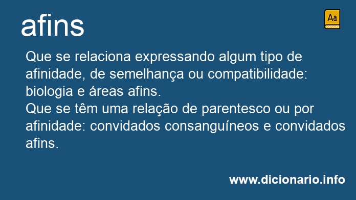 Significado de afins