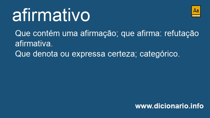 Significado de afirmativo