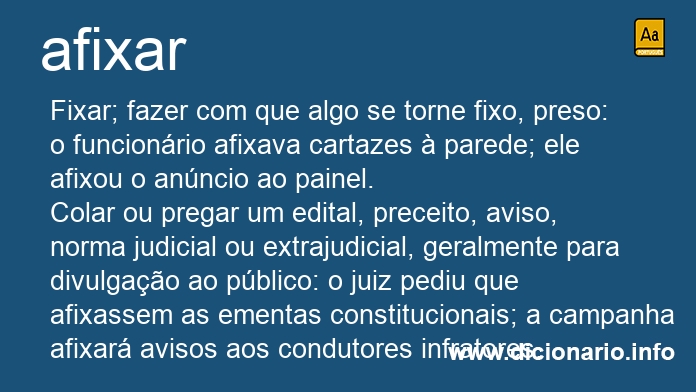 Significado de afixar