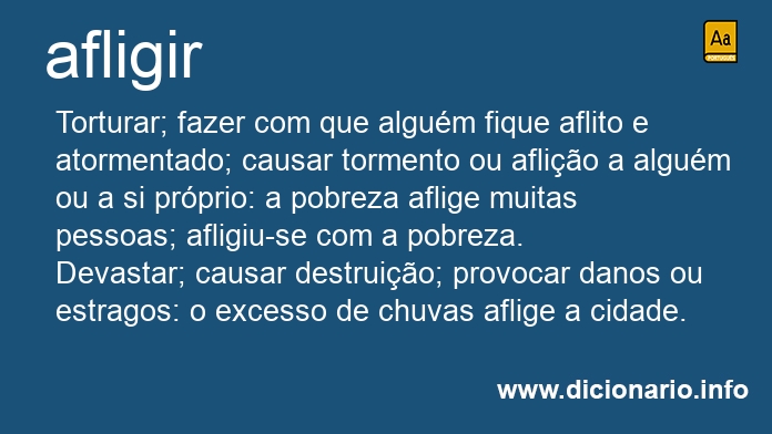 Significado de afliges