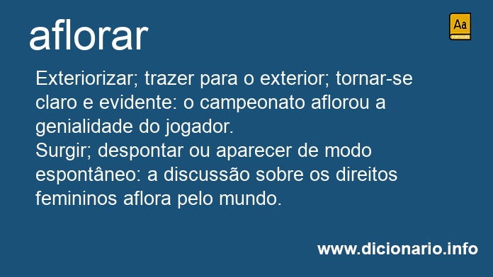Significado de aflorar