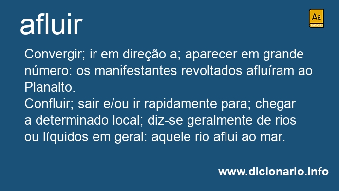 Significado de afluiro