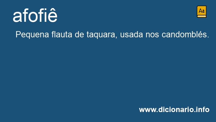 Significado de afofi