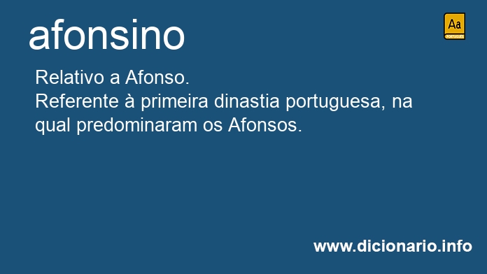 Significado de afonsino